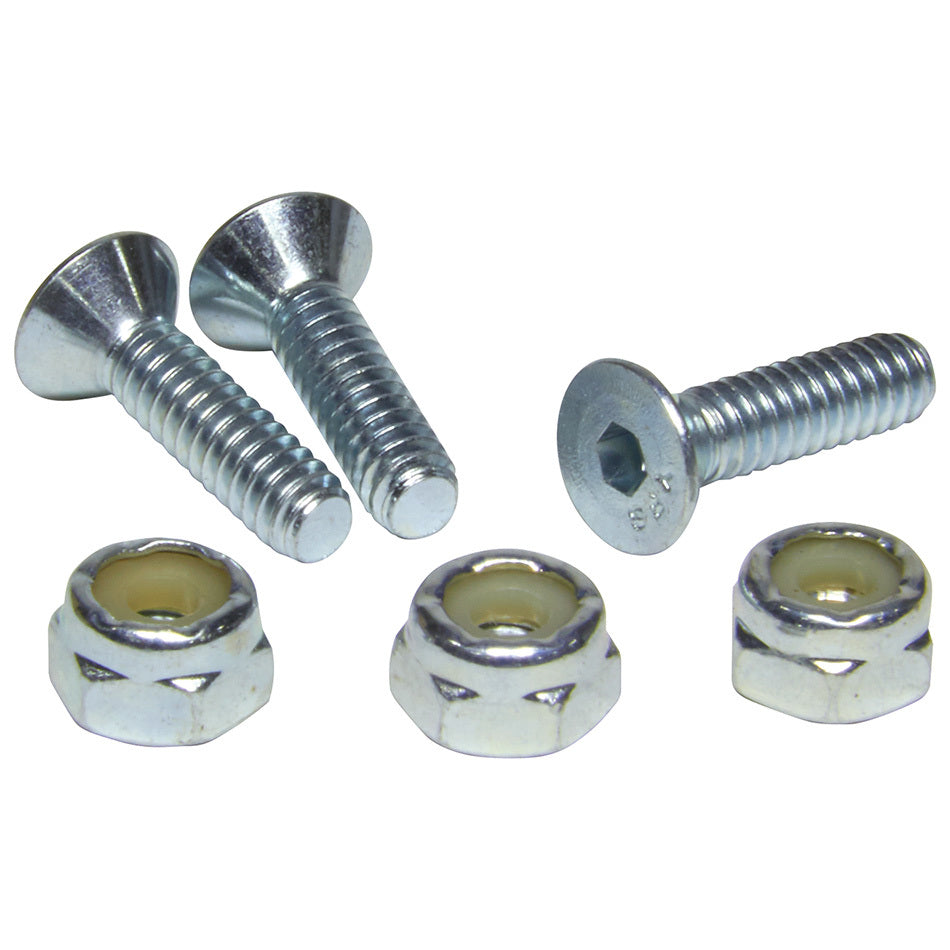 Windshield Installation Kit - 8-32 in Thread - Countersunk Allen Head - 50 Bolts / Locking Nuts Included - Stainless - Natural - Kit