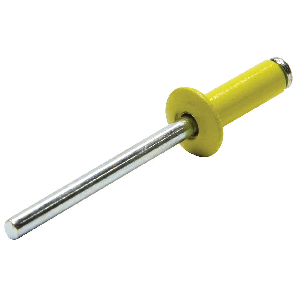 Rivet - Small - 3/8 in Head - 3/16 in Steel Mandrel - 1/4 to 3/8 in Grip Range - Aluminum - Yellow Paint - Set of 250