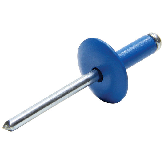 Rivet - Large - 5/8 in Head - 3/16 in Steel Mandrel - 1/4 to 3/8 in Grip Range - Aluminum - Chevron Blue Paint - Set of 250