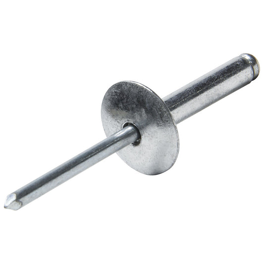 Rivet - Large - 5/8 in Head - 3/16 in Steel Mandrel - 5/8 to 3/4 in Grip Range - Aluminum - Natural - Set of 200