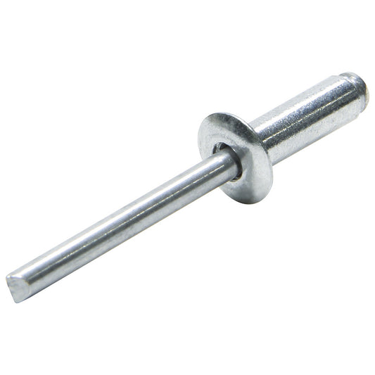 Rivet - Small - 3/8 in Head - 3/16 in Aluminum Mandrel - 1/4 to 3/8 in Grip Range - Aluminum - Natural - Set of 250