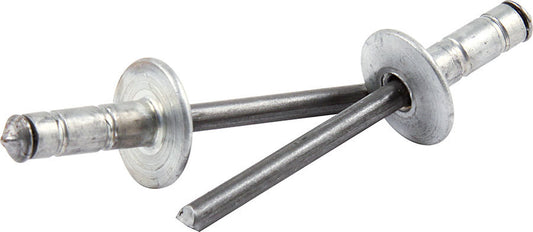 Rivet - 1/2 in Head - 3/16 in Aluminum Mandrel - 1/16-5/8 in Grip Range - Aluminum - Natural - Set of 250