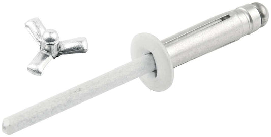 Rivet - Tri-Fold - 3/8 in Head - 3/16 in Mandrel - 1/16-3/8 in Grip Range - Aluminum - White Paint - Set of 250