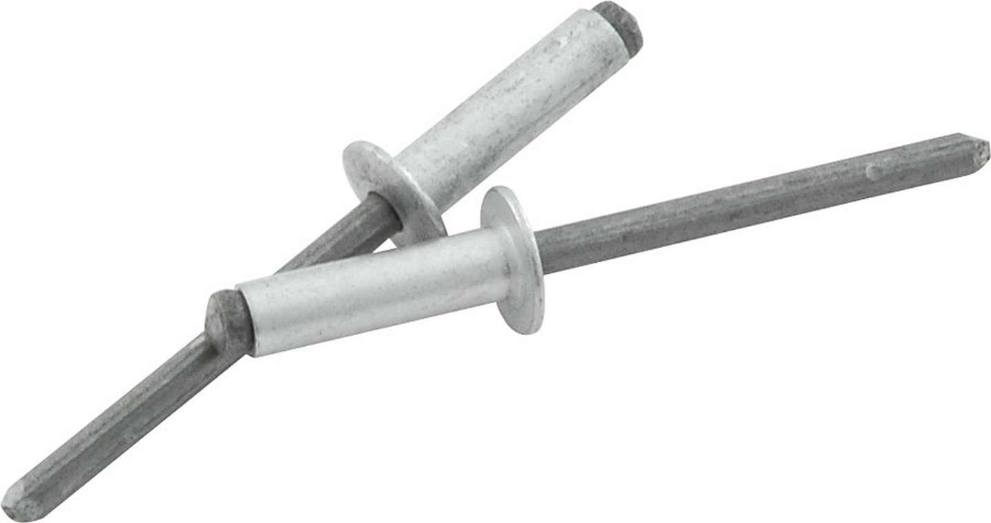 Rivet - 3/8 in Head - 3/16 in Steel Mandrel - 3/8-1/2 in Grip Range - Aluminum - Natural - Set of 250