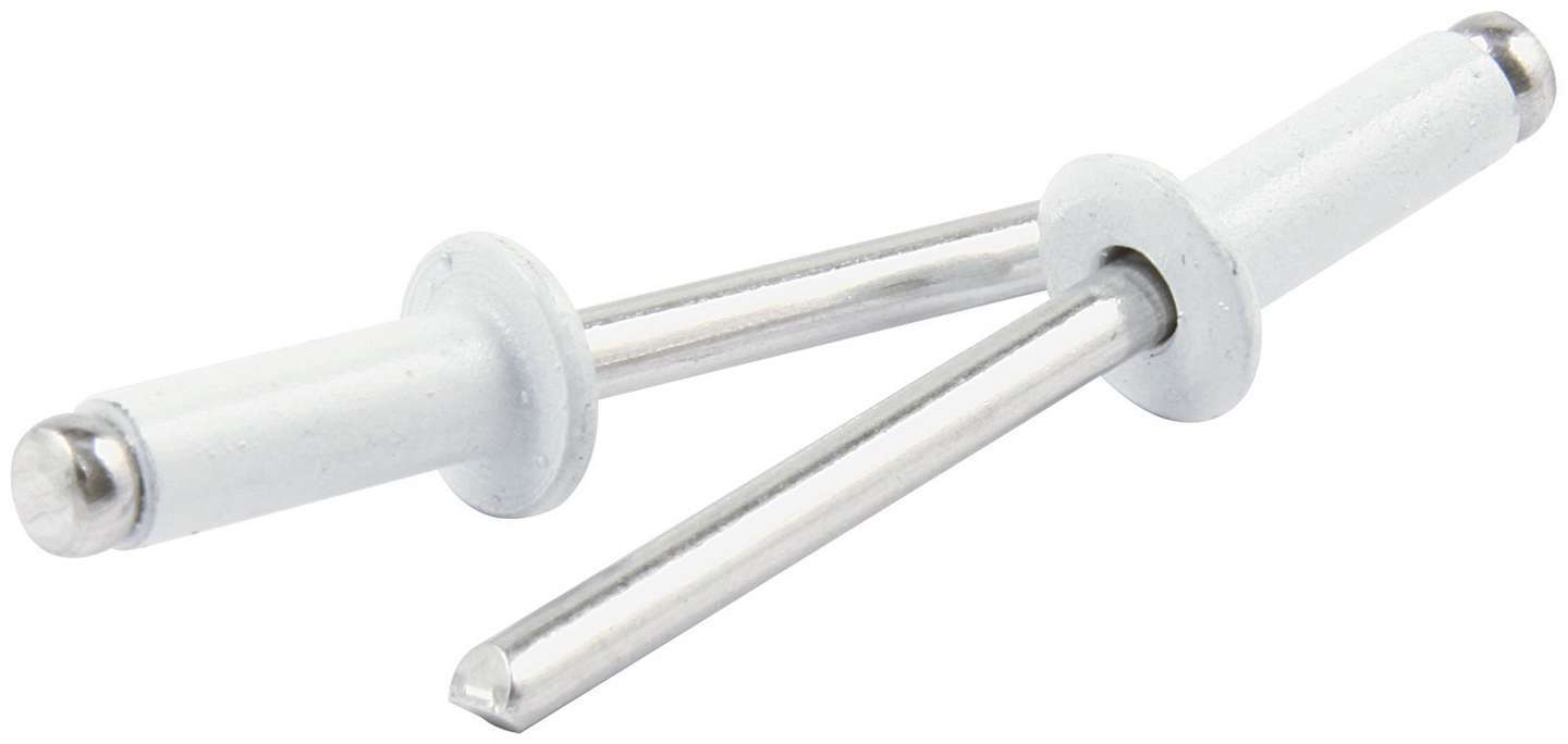 Rivet - 3/8 in Head - 3/16 in Mandrel - 1/4-3/8 in Grip Range - Aluminum - White Paint - Set of 250