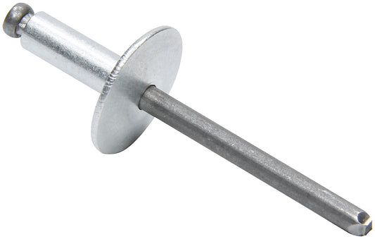 Rivet - 5/8 in Head - 3/16 in Steel Mandrel - 1/4-3/8 in Grip Range - Aluminum - Natural - Set of 250