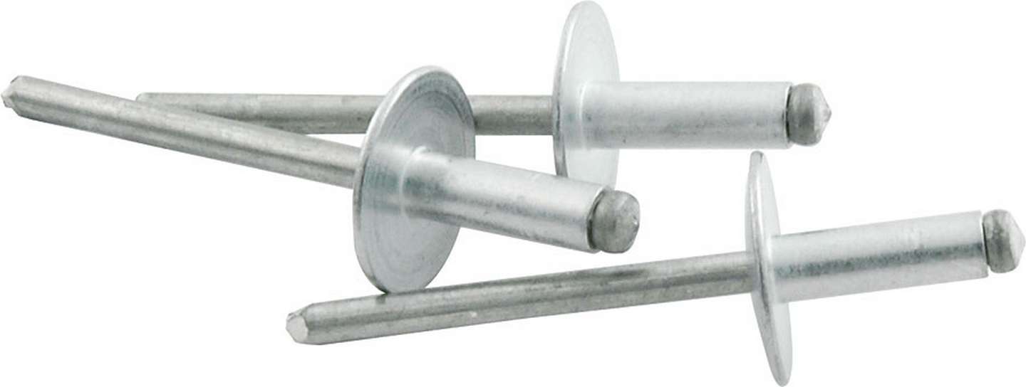 Rivet - 5/8 in Head - 3/16 in Mandrel - 1/4-3/8 in Grip Range - Aluminum - Natural - Set of 250