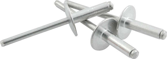 Rivet - 5/8 in Head - 3/16 in Mandrel - 3/8-1/2 in Grip Range - Aluminum - Natural - Set of 250