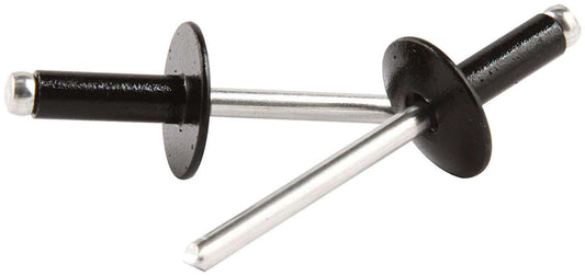 Rivet - 5/8 in Head - 3/16 in Mandrel - 1/4-3/8 in Grip Range - Aluminum - Black Paint - Set of 250