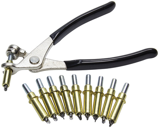 Cleco Pins - 3/16 in OD - Pliers Included - Steel - Cadmium - Kit