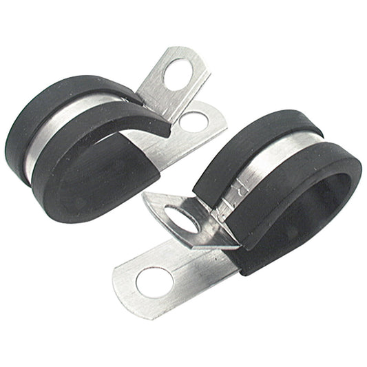 Line Clamp - Adel - 5/8 in ID - Rubber Lining - Aluminum - Set of 50