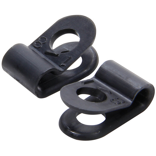 Line Clamp - Adel - 1/8 in ID - Nylon - Black - Set of 50