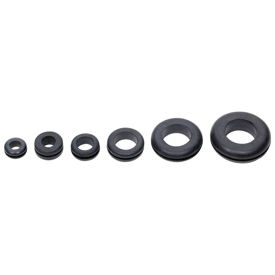 Firewall Grommet - 0.938 to 1 in OD - 0.188 to 0.688 in ID - Rubber - Kit