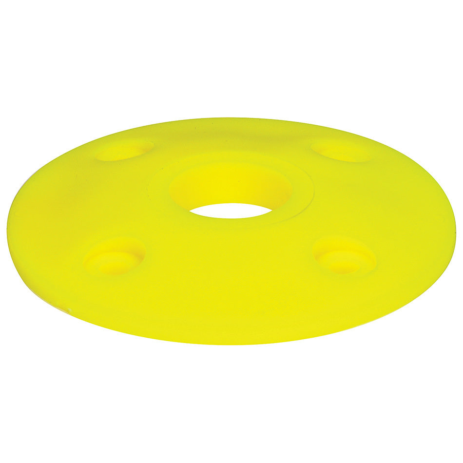 Scuff Plate - 2 in OD - 0.5 in ID - Plastic - Neon Yellow - Set of 4