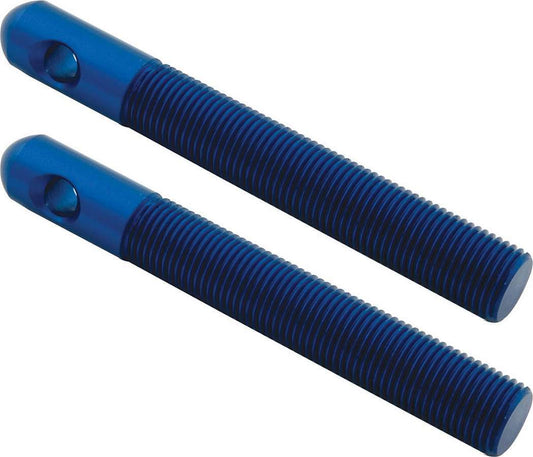 Hood Pin - 0.5 in OD x 4 in Long - Aluminum - Blue Anodized - Pair