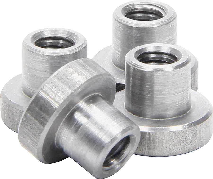 Weld-On Nut - 1/4-20 in Thread - 3/4 in OD Mounting Hole - Steel - Natural - Set of 4