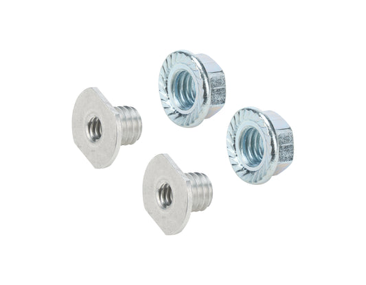 Threaded Nut Insert - 1/4-20 in ID - 3/8 in OD - Aluminum - Natural - Pair