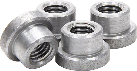 Weld-On Nut - 1/2-13 in Thread - 3/4 in OD Mounting Hole - Steel - Natural - Set of 4