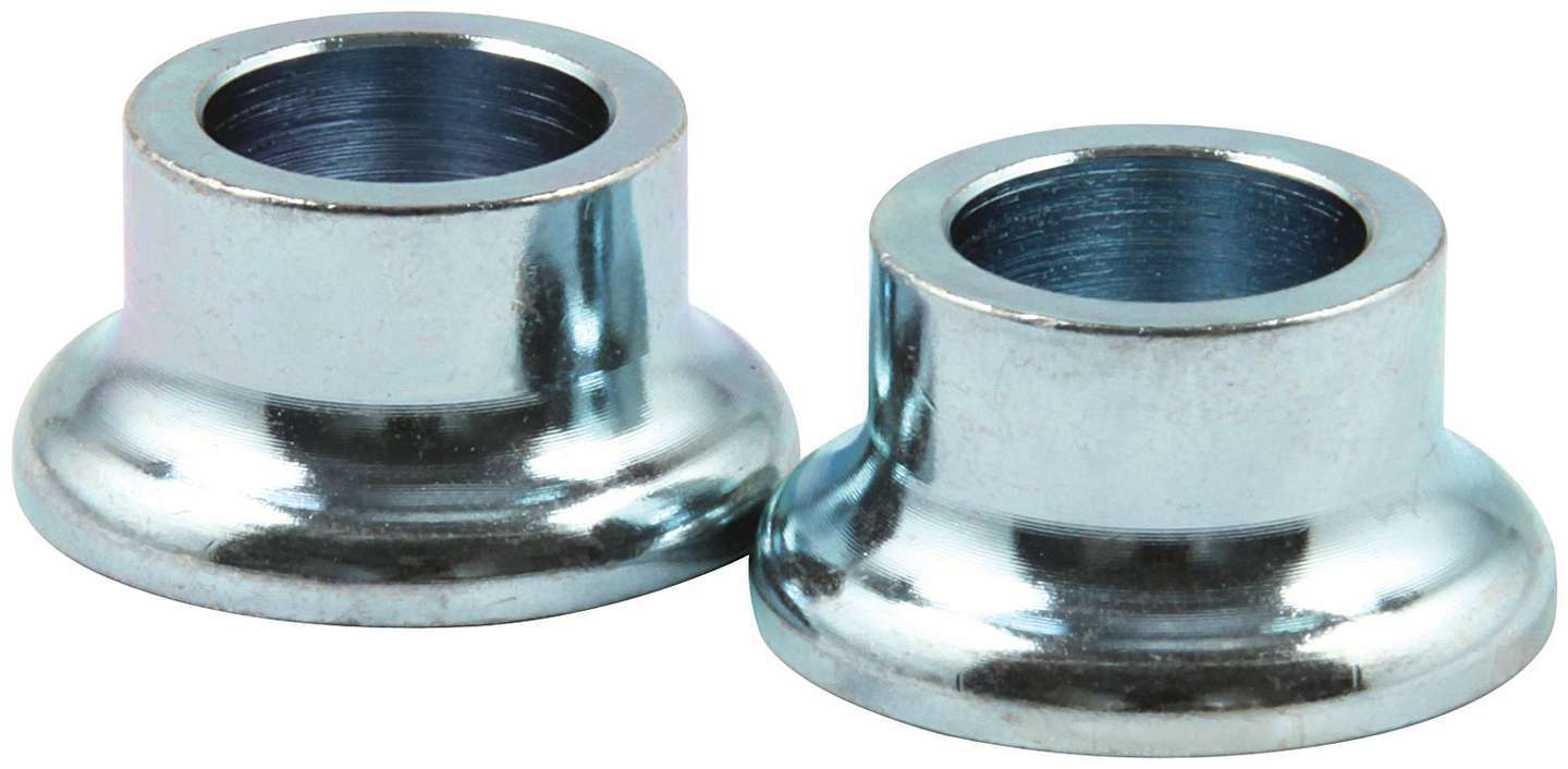 Tapered Spacer - 1/2 in ID - 1/2 in Thick - Steel - Zinc Oxide - Universal - Pair