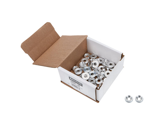 Countersunk Washer - 1/4 in ID - 3/4 in OD - Aluminum - Natural - Set of 50