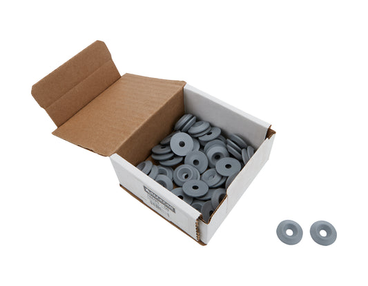 Countersunk Washer - 1/4 in ID - 1 in OD - Plastic - Silver - Set of 50