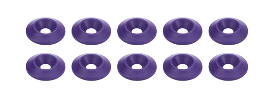 Countersunk Washer - 1/4 in ID - 1 in OD - Plastic - Purple - Set of 10