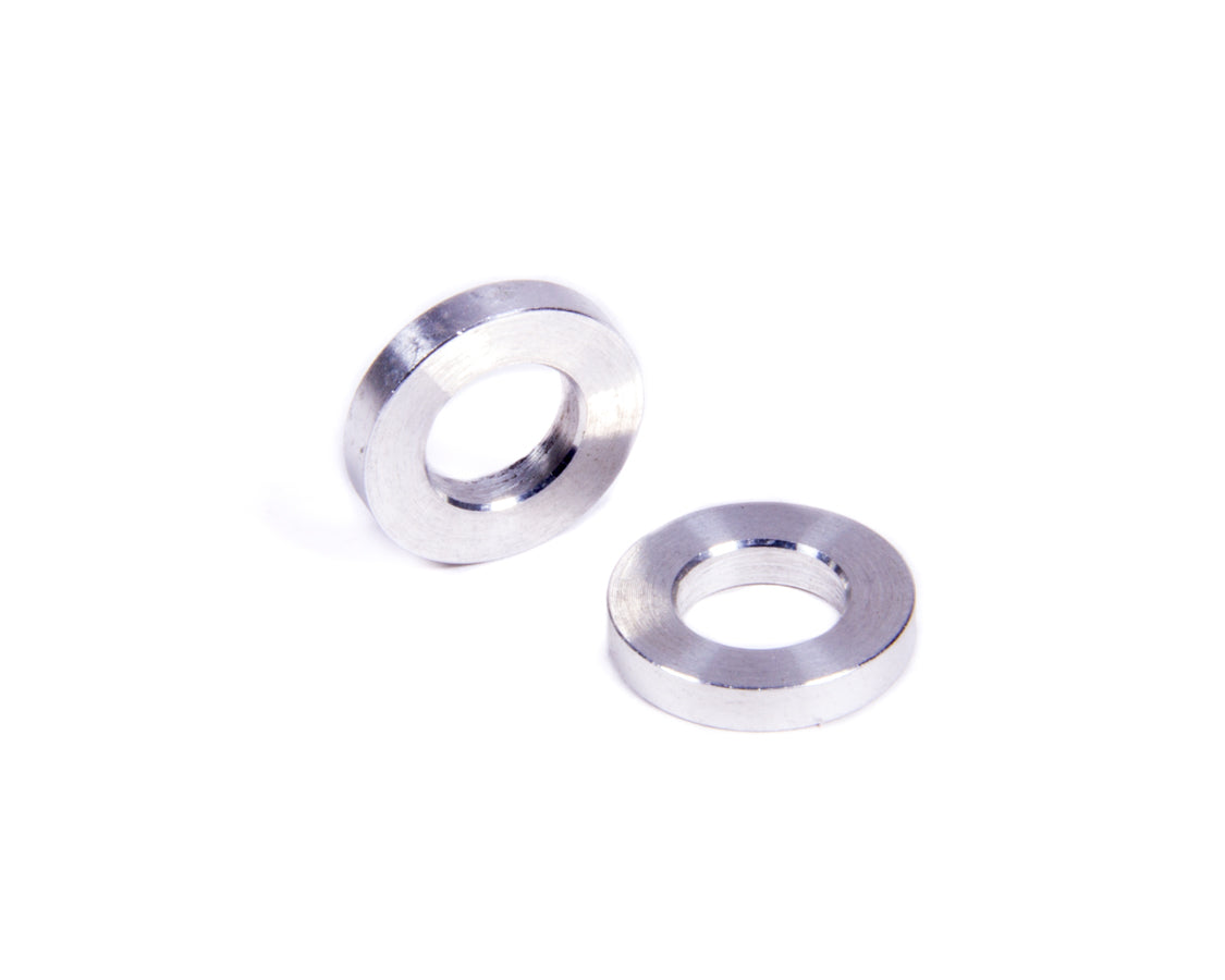 Flat Spacer - 3/8 in ID - 11/16 in OD - 1/8 in Thick - Aluminum - Natural - Universal - Pair