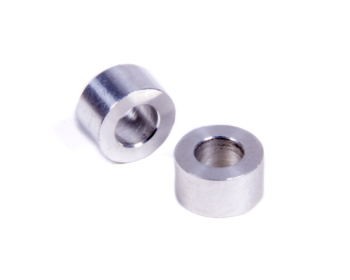 Flat Spacer - 3/8 in ID - 11/16 in OD - 3/8 in Thick - Aluminum - Natural - Universal - Pair