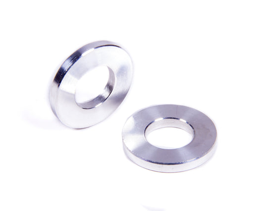 Flat Spacer - 1/2 in ID - 1 in OD - 1/8 in Thick - Aluminum - Natural - Universal - Pair