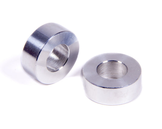 Flat Spacer - 1/2 in ID - 1 in OD - 3/8 in Thick - Aluminum - Natural - Universal - Pair