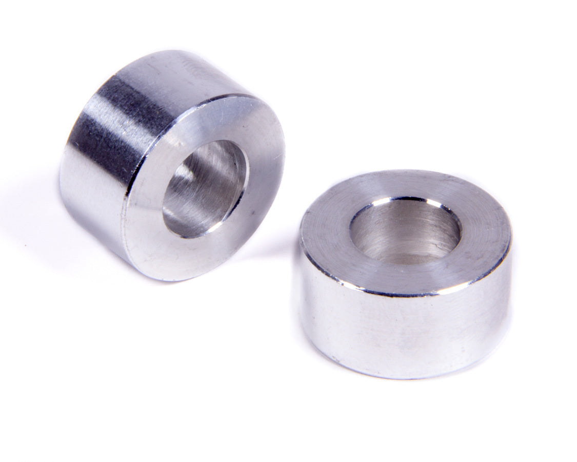 Flat Spacer - 1/2 in ID - 1 in OD - 1/2 in Thick - Aluminum - Natural - Universal - Pair