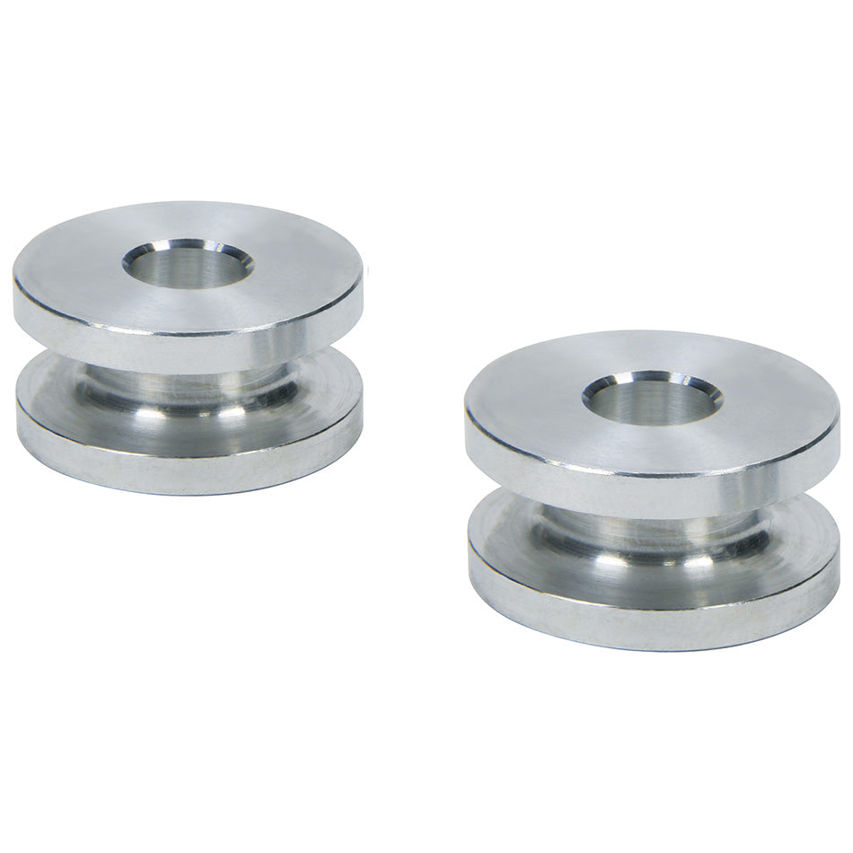Hourglass Spacer - 0.313 in ID - 0.5 in Thick - Aluminum - Natural - Universal - Pair