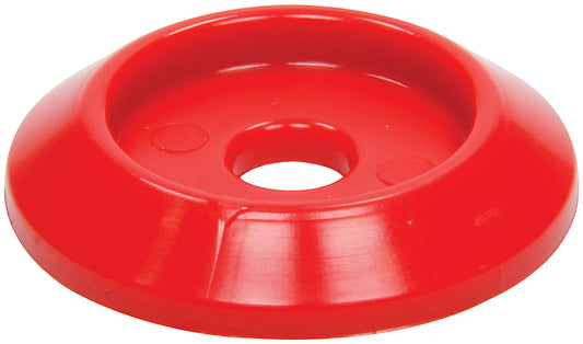 Body Bolt Washer - Countersunk - 1/4 in ID - 1-1/4 in OD - Plastic - Red - Set of 50