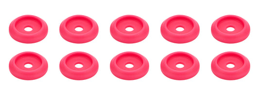 Body Bolt Washer - Countersunk - 1/4 in ID - 1 in OD - Plastic - Pink - Set of 10