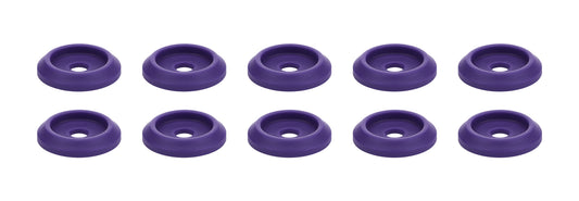 Body Bolt Washer - Countersunk - 1/4 in ID - 1 in OD - Plastic - Purple - Set of 10