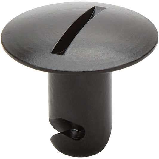 Quick Turn Fastener - Oversized Oval Head - Slotted - 7/16 x 0.500 in Body - Aluminum - Black Anodized - Set of 10