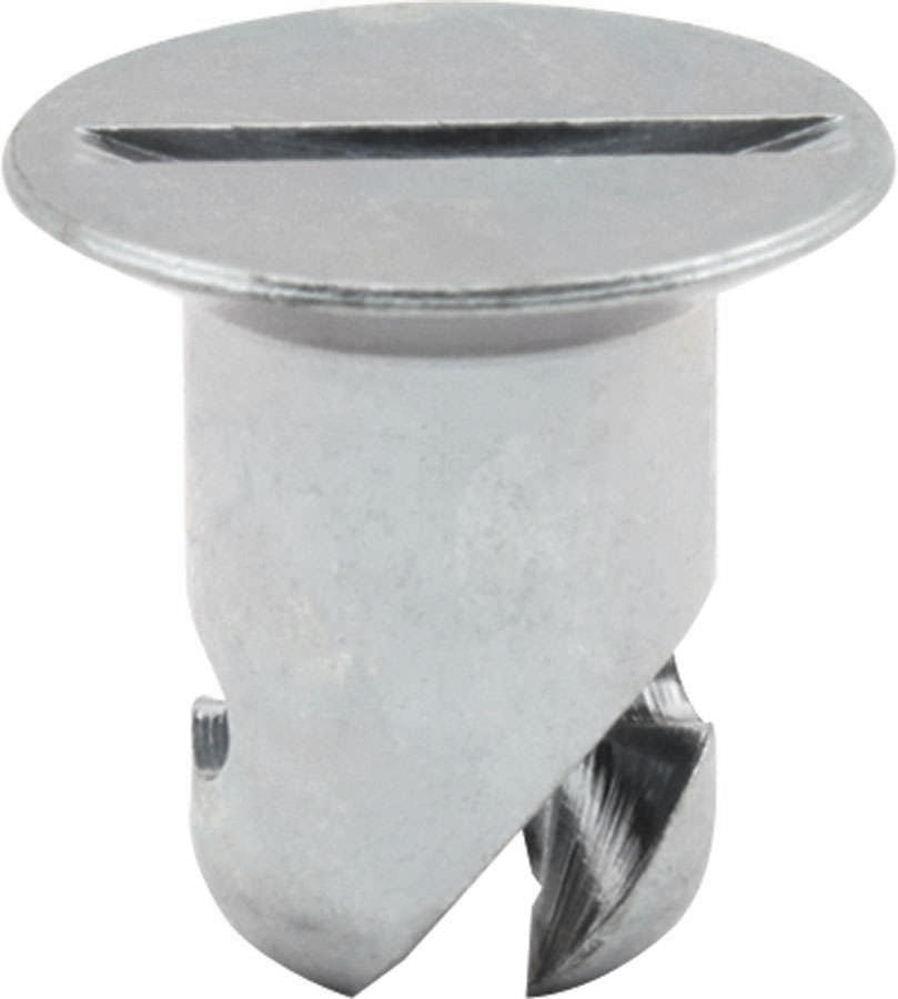 Quick Turn Fastener - Flush Head - Slotted - 7/16 x 0.400 in Body - Steel - Zinc Oxide - Set of 10