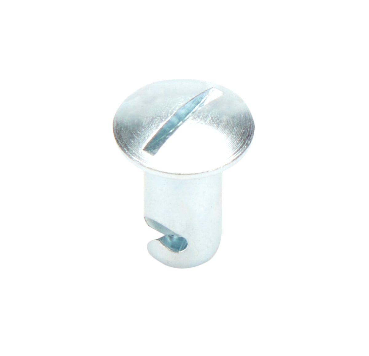 Quick Turn Fastener - Oval Head - Slotted - 1/4 x 0.400 in Body - Steel - Zinc Oxide - Set of 10