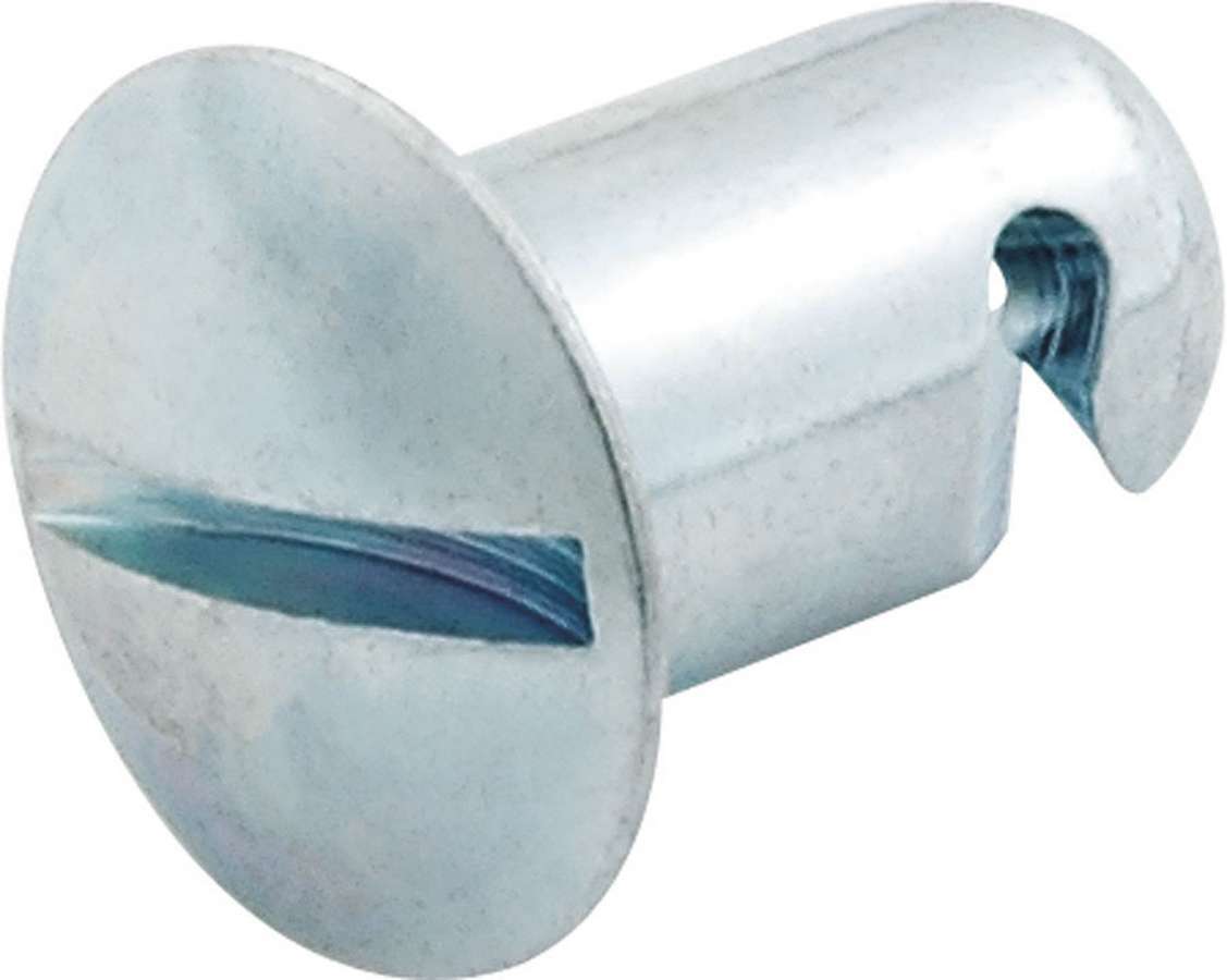 Quick Turn Fastener - Oval Head - Slotted - 7/16 x 0.400 in Body - Steel - Zinc Oxide - Set of 10