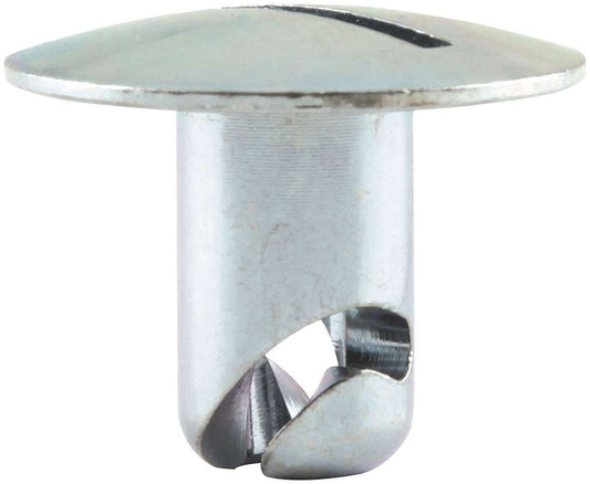 Quick Turn Fastener - Oversized Oval Head - Slotted - 7/16 x 0.500 in Body - Steel - Zinc Oxide - Set of 10