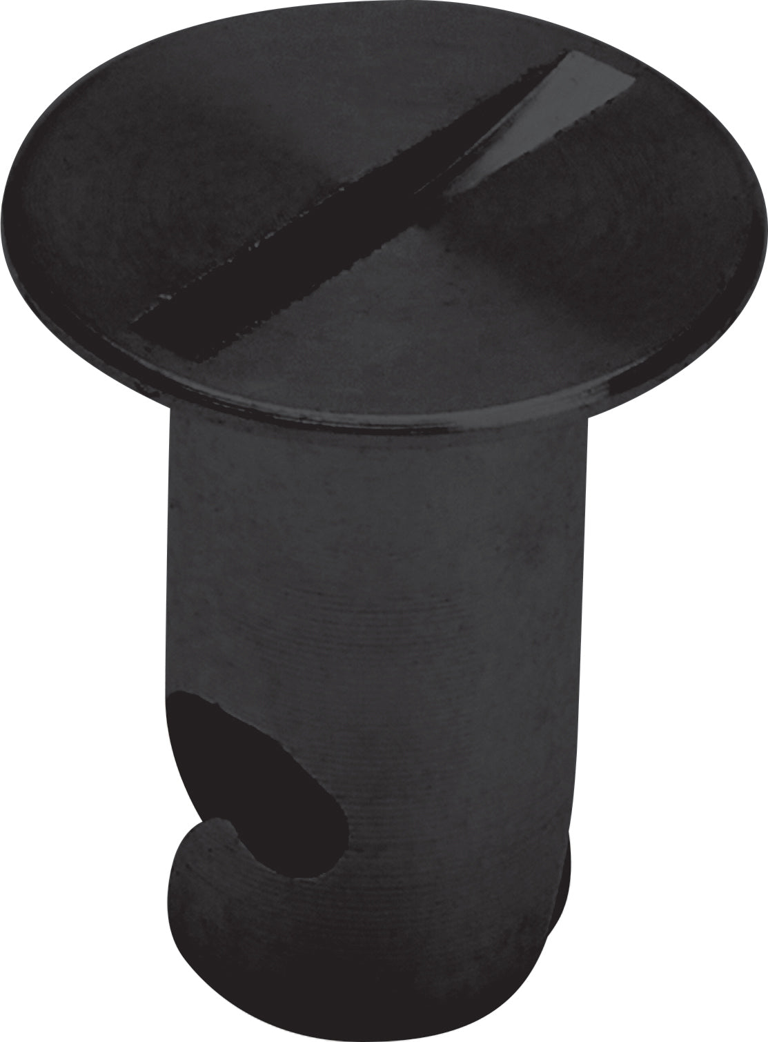 Quick Turn Fastener - Flush Head - Slotted - 5/16 x 0.500 in Body - Aluminum - Black Anodized - Set of 10