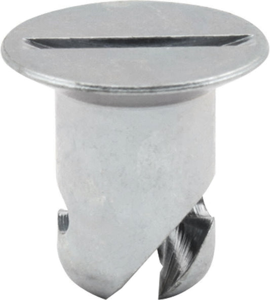 Quick Turn Fastener - Flush Head - Slotted - 7/16 x 0.400 in Body - Aluminum - Clear Anodized - Set of 10