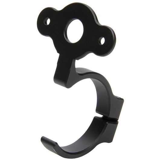 Quick Turn Mounting Bracket - Clamp-On - 1/16 in Thick - 90 Degree Angle - Aluminum - Black Anodized - 1 in OD Tube - Each