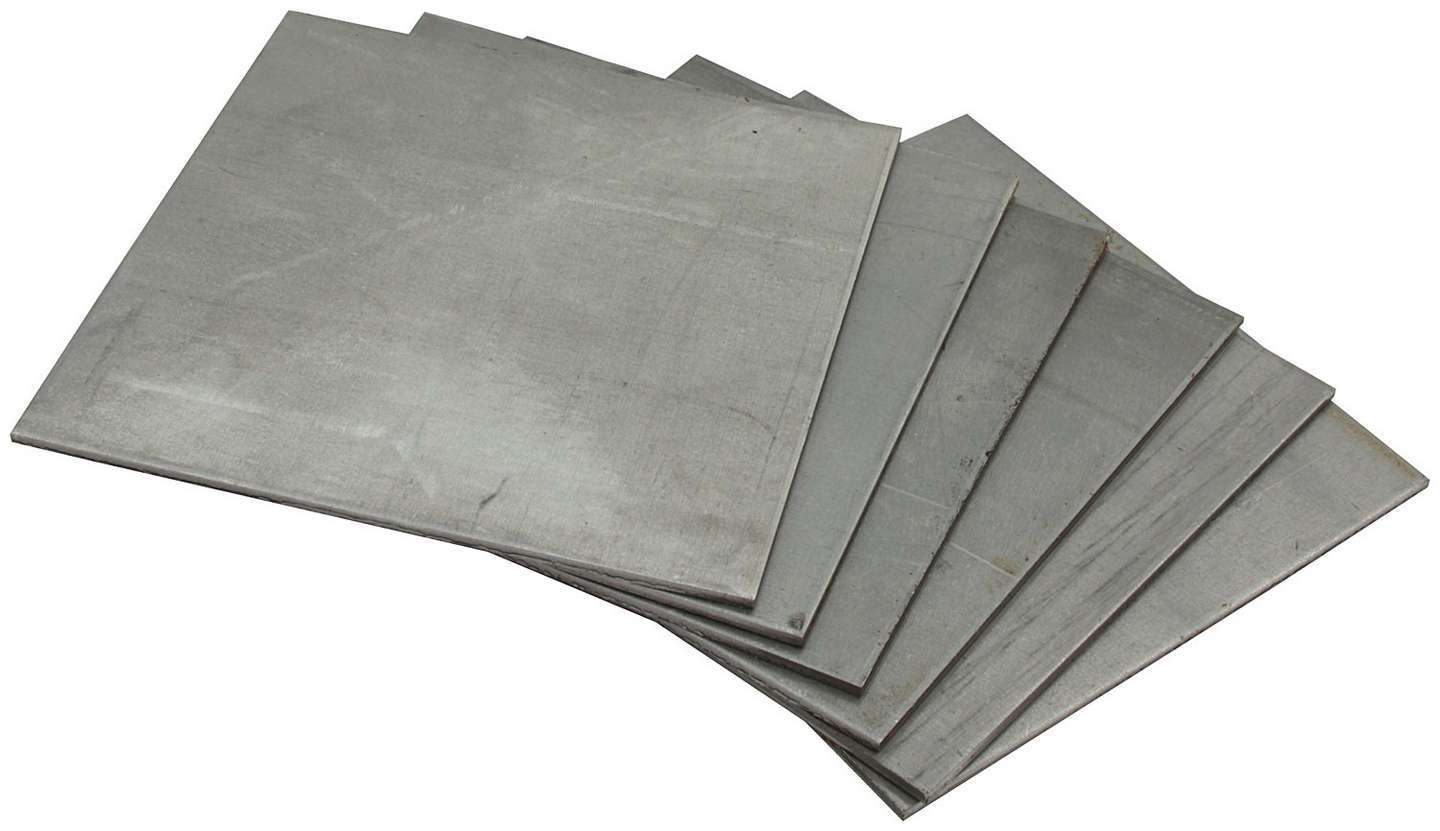 Roll Cage Floor Plate - 6 x 6 in Square - Steel - Natural - Set of 6