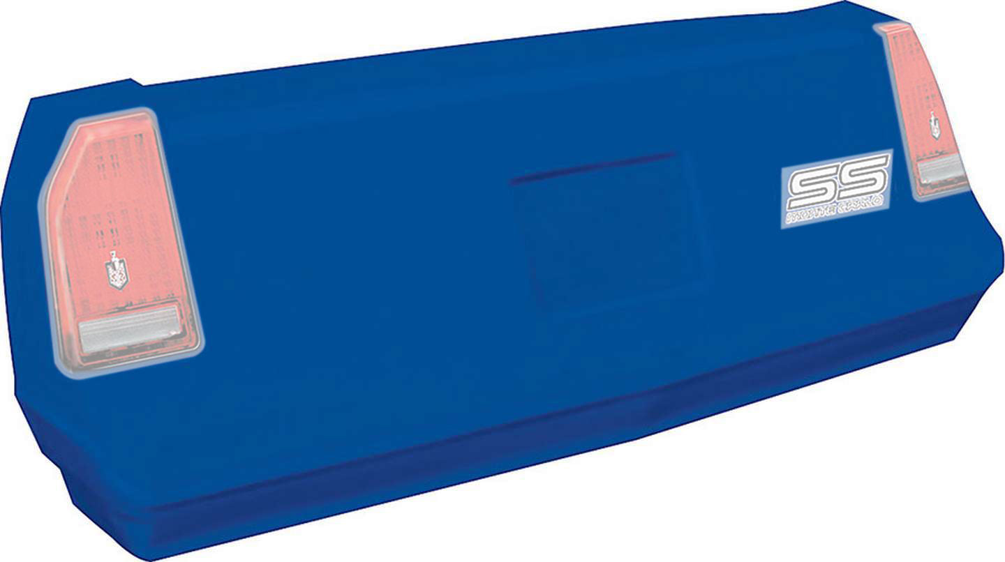 Bumper Cover - 2-Piece Complete - Rear - Plastic - Chevron Blue - Chevy Monte Carlo SS 1983-88 - Kit