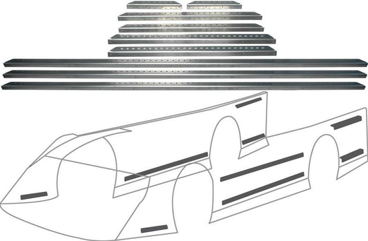 Body Brace - Doors / Fenders / Quarter Panels - Predrilled - Aluminum - Natural - Kit