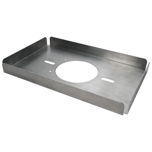 Scoop Tray - 2 in Tall - 21-1/2 in Long - 13-3/8 in Wide - Flat - Aluminum - Natural - Dominator Flange - Each