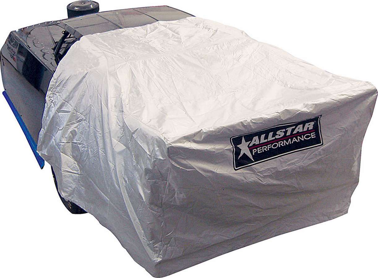 Car Cover - Indoor - Soft Liner - Heat Reflective - Cloth - Silver - Back Half Only - Dirt Late Model - Each