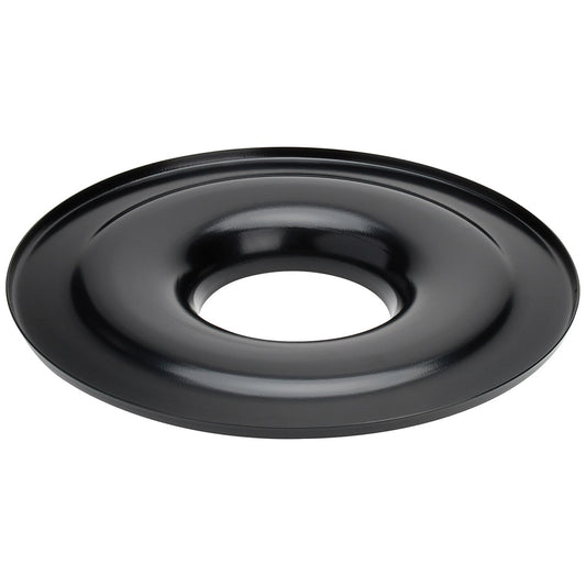 Air Cleaner Base - 14 in Round - 5-1/8 in Carb Flange - Flat Base - Lightweight - Aluminum - Black Anodized - Each