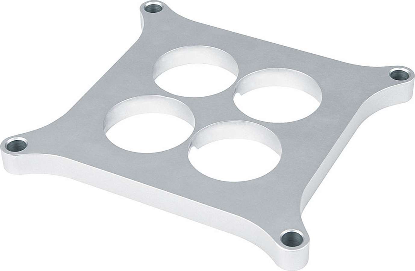 Carburetor Shear Plate - 0.5 in Thick - 4 Hole - 1.75 in Bores - Square Bore - Aluminum - Natural - Each